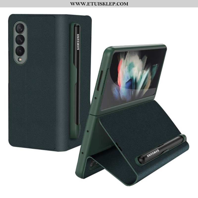 Etui Na Telefon do Samsung Galaxy Z Fold 3 5G Etui Folio Uchwyt Na Rysik Ze Sztucznej Skóry